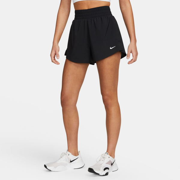 Nike Women s One Dri FIT High Waisted 3 Inch 2 In 1 Shorts Black Achilles Heel