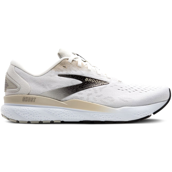 Brooks Men s Ghost 16 Running Shoes White Pelican Oyster Achilles Heel