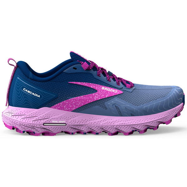 Brooks Women s Cascadia 17 Trail Running Shoes Navy Purple Violet Achilles Heel