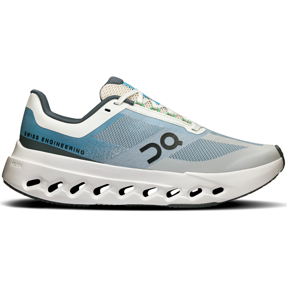 On Women's Cloudsurfer Next Running Shoes Niagara / White - achilles heel