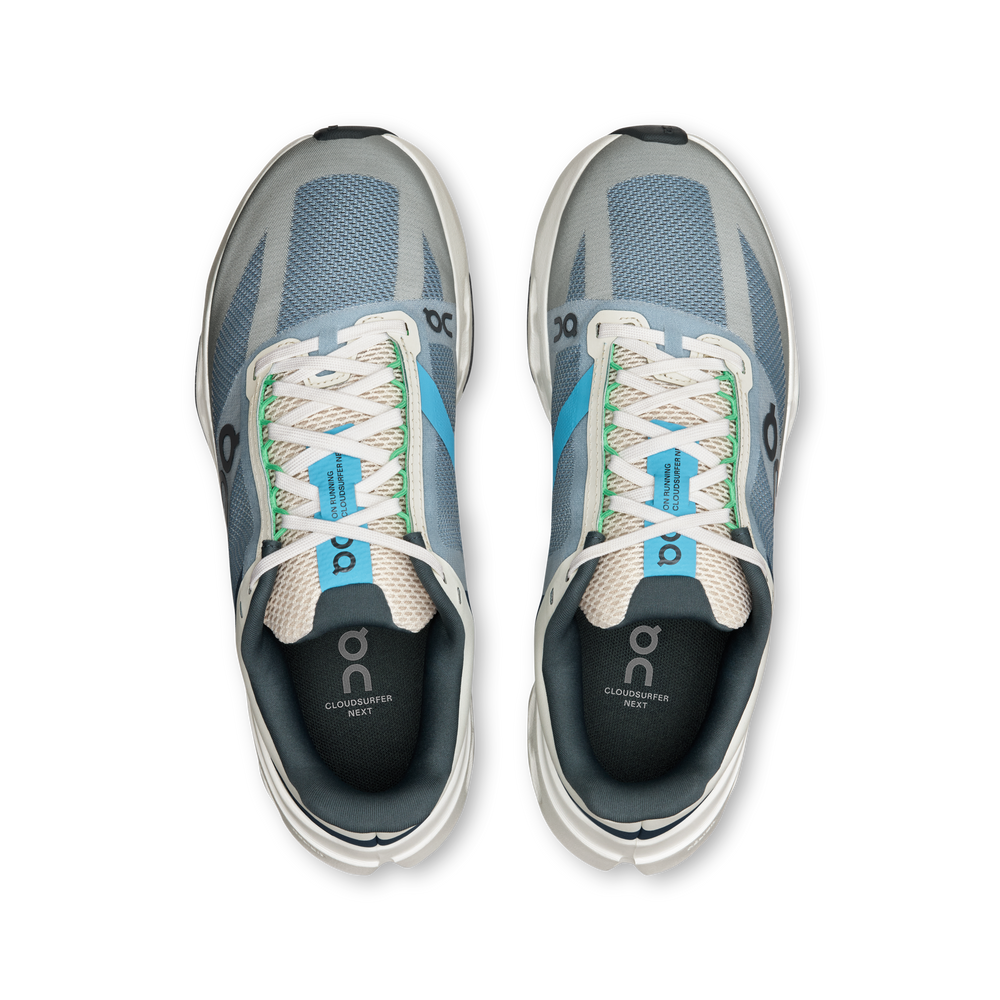 On Women's Cloudsurfer Next Running Shoes Niagara / White - achilles heel