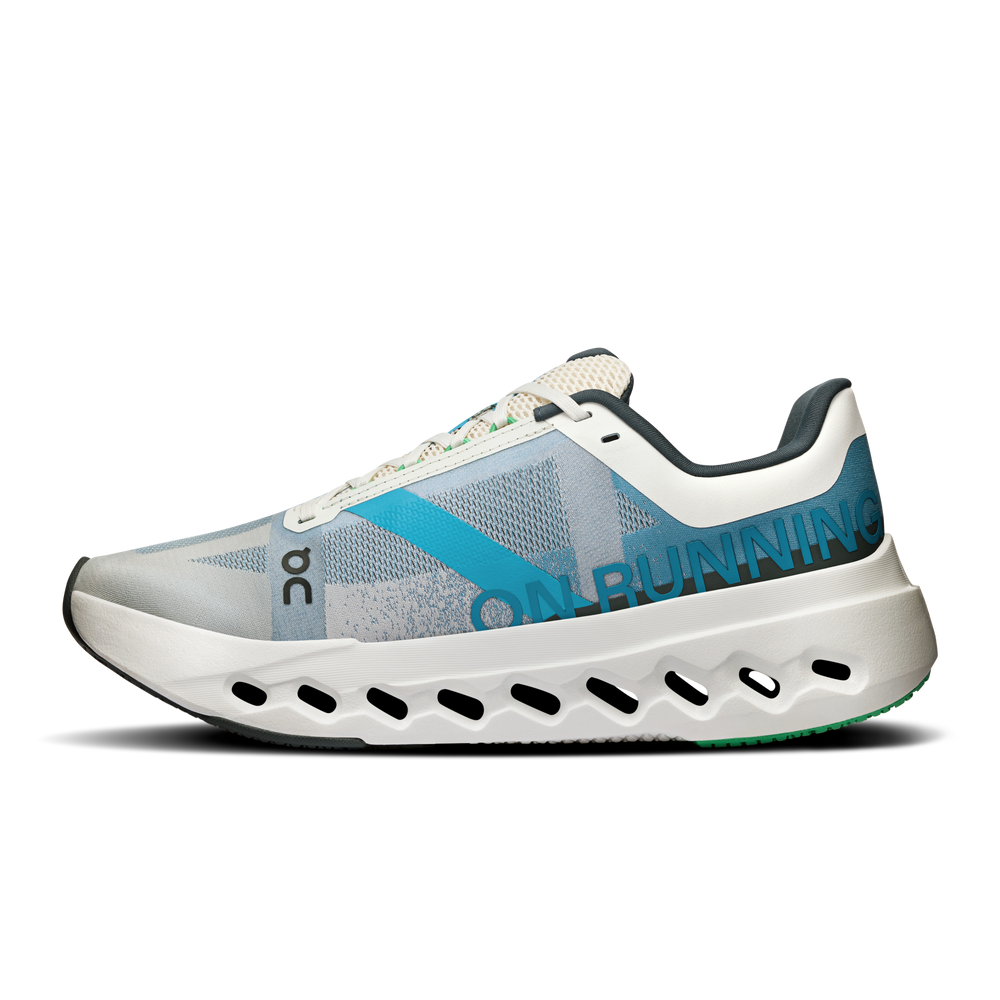 On Women's Cloudsurfer Next Running Shoes Niagara / White - achilles heel