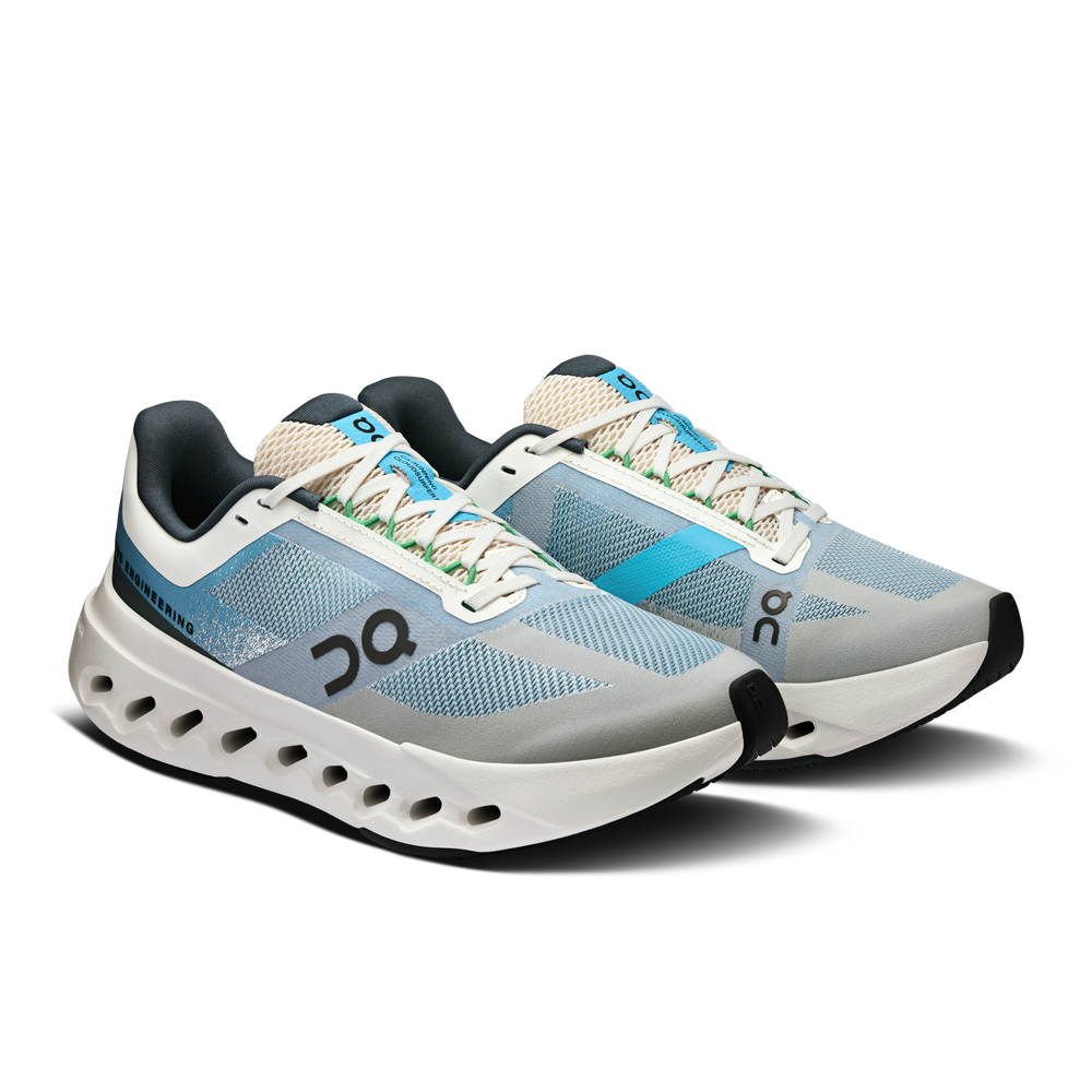 On Women's Cloudsurfer Next Running Shoes Niagara / White - achilles heel