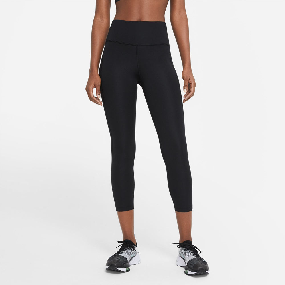 Nike Women s Fast Mid Rise Crop Running Tights Black