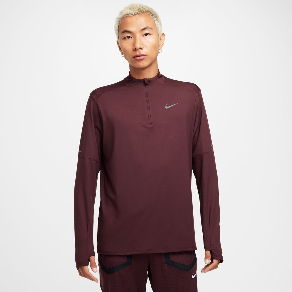 Nike Men's Dri-FIT Element Top Burgundy Crush / Reflective Silver - achilles heel