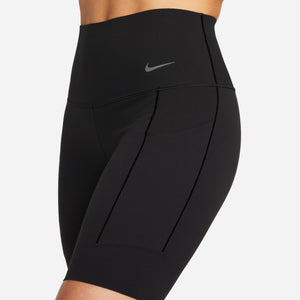 Nike Women's Universa Medium-Support High-Waisted 8 Inch Biker Shorts Black