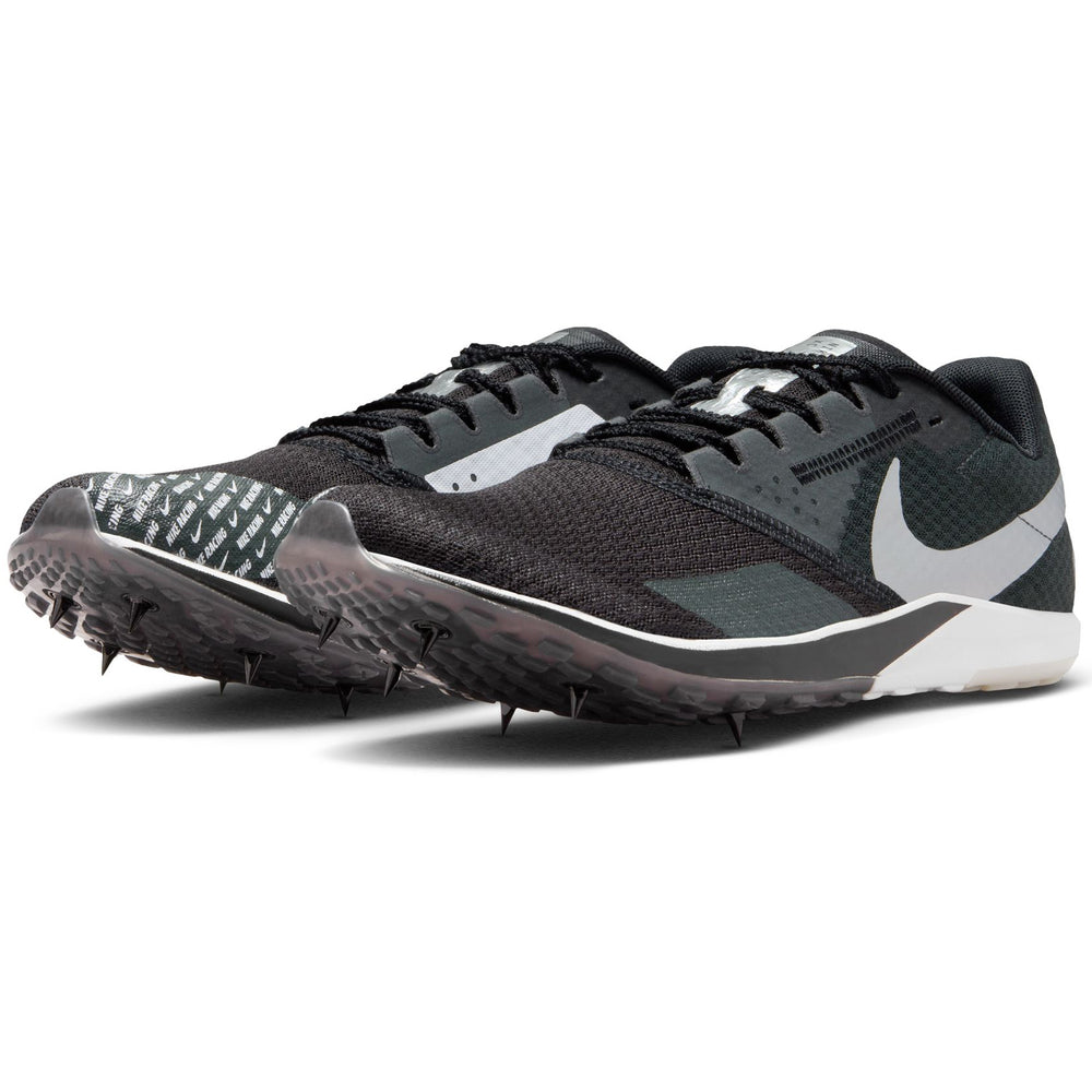 Nike Zoom Rival XC 6 Running Spikes Black Dark Smoke Grey White Metallic Silver