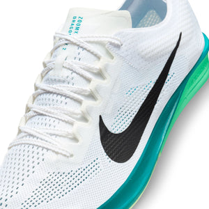 Nike ZoomX Dragonfly 2 Running Spikes White Black Bright Spruce Electric Algae Achilles Heel