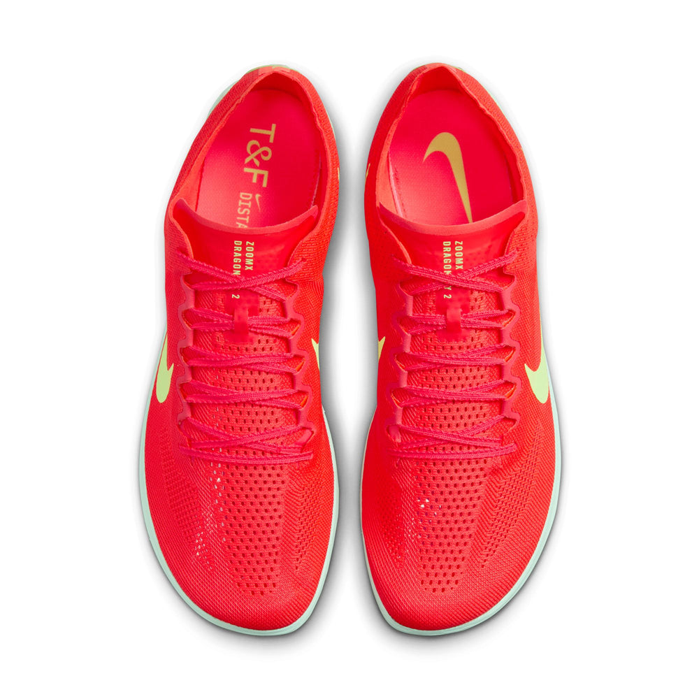 Nike ZoomX Dragonfly 2 Running Spikes Bright Crimson / Cave Purple / Hyper Crimson - achilles heel