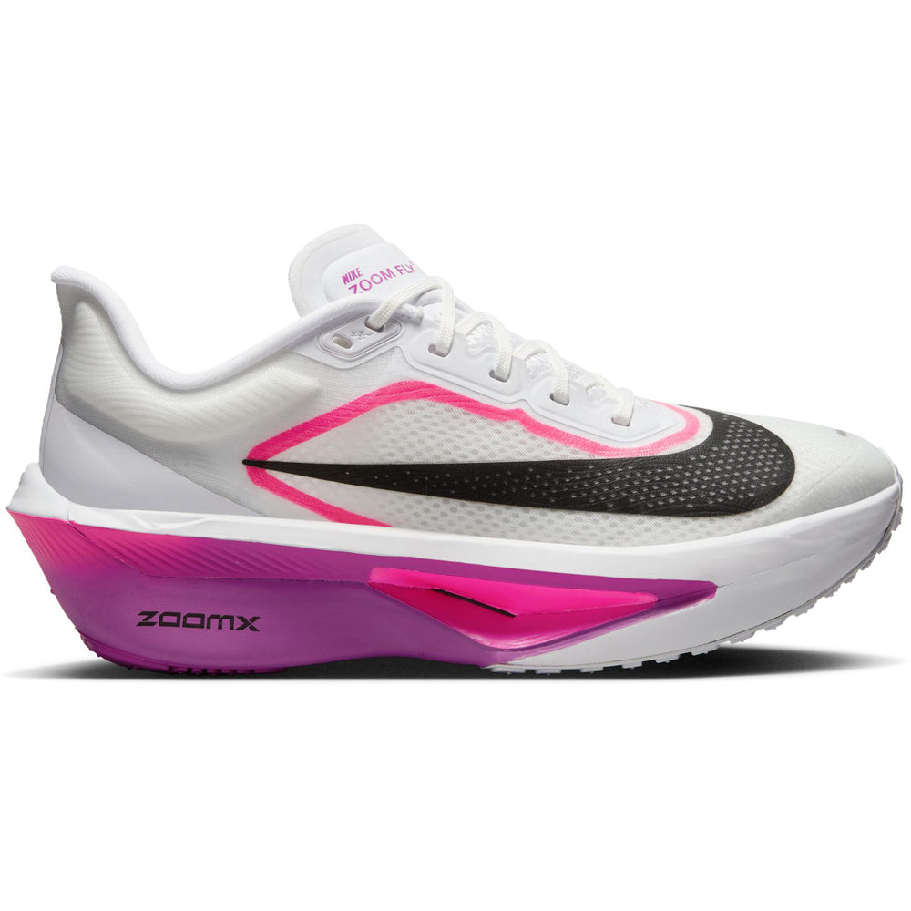 Nike Women s Zoom Fly 6 Running Shoes White Black Vivid Grape Hyper Pink