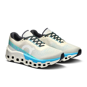 On Women's Cloudmonster 2 Running Shoes Cream / Horizon - achilles heel