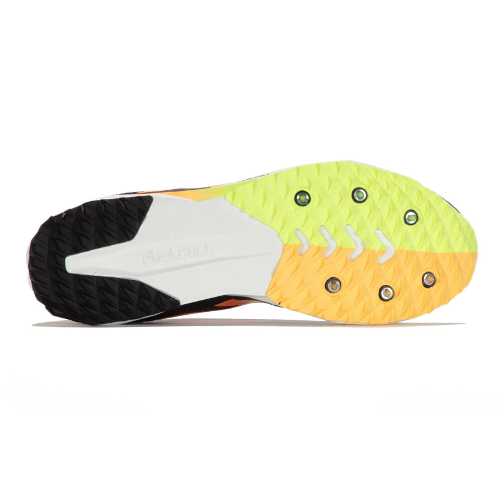 New Balance FuelCell XC7 v5 Running Spikes Black Bleached Lime Glo Hot Mango Achilles Heel