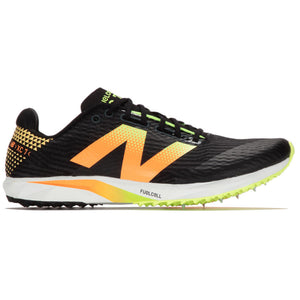 New Balance FuelCell XC7 v5 Running Spikes Black / Bleached Lime Glo / Hot Mango - achilles heel