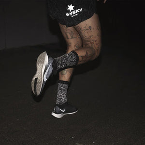 SAYSKY Reflective Combat High Socks Black - achilles heel