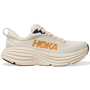 Hoka Men's Bondi 8 Running Shoes Oat Milk / Alabaster - achilles heel