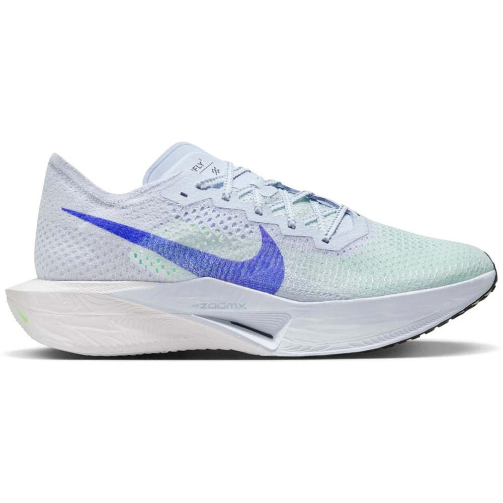 Nike Men's Vaporfly 3 Running Shoes Football Grey / Green Strike / Light Armoury Blue / Racer Blue - achilles heel