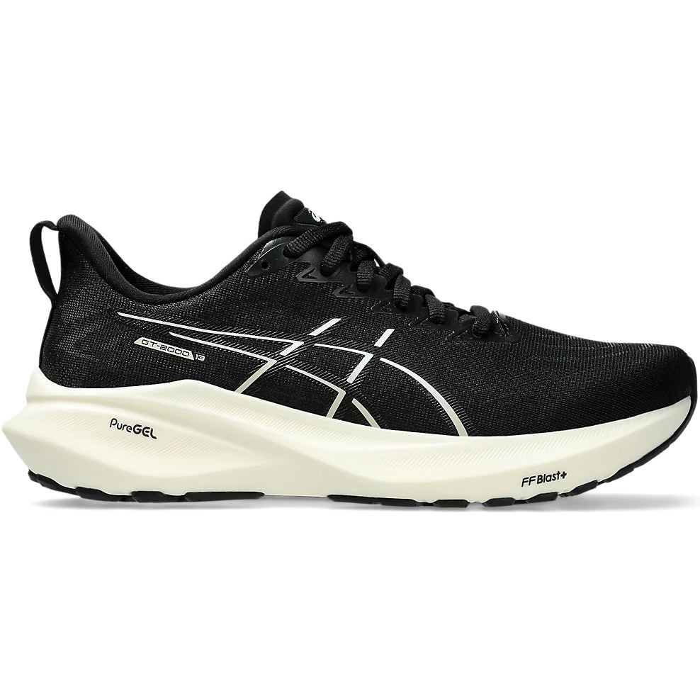 Asics Women s GT 2000 13 Running Shoes Black White Achilles Heel