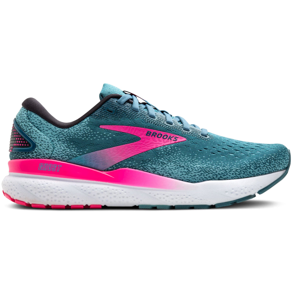 Brooks Women s Ghost 16 Running Shoes Blue Pink Moroccan Blue