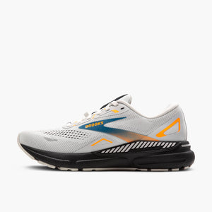 Brooks Men's Adrenaline GTS 23 GORE-TEX Running Shoes Oyster Mushroom / Orange / Blue - achilles heel