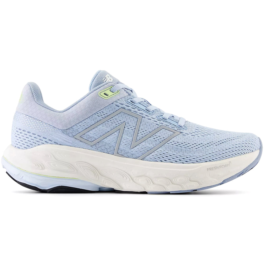 New Balance Women s 860v14 Running Shoes Light Chrome Blue Limelight Bleached Lime Glow Achilles Heel