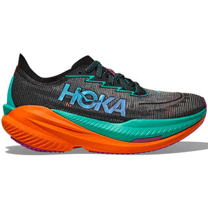 Hoka Men's Mach X 2 Running Shoes Black / Electric Aqua - achilles heel