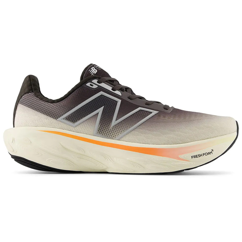 New Balance Men's 1080v14 Running Shoes Black Cement / Angora / Hot Mango - achilles heel