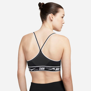 Nike Women's Dri-FIT Swoosh Bra Black / White / Particle Grey