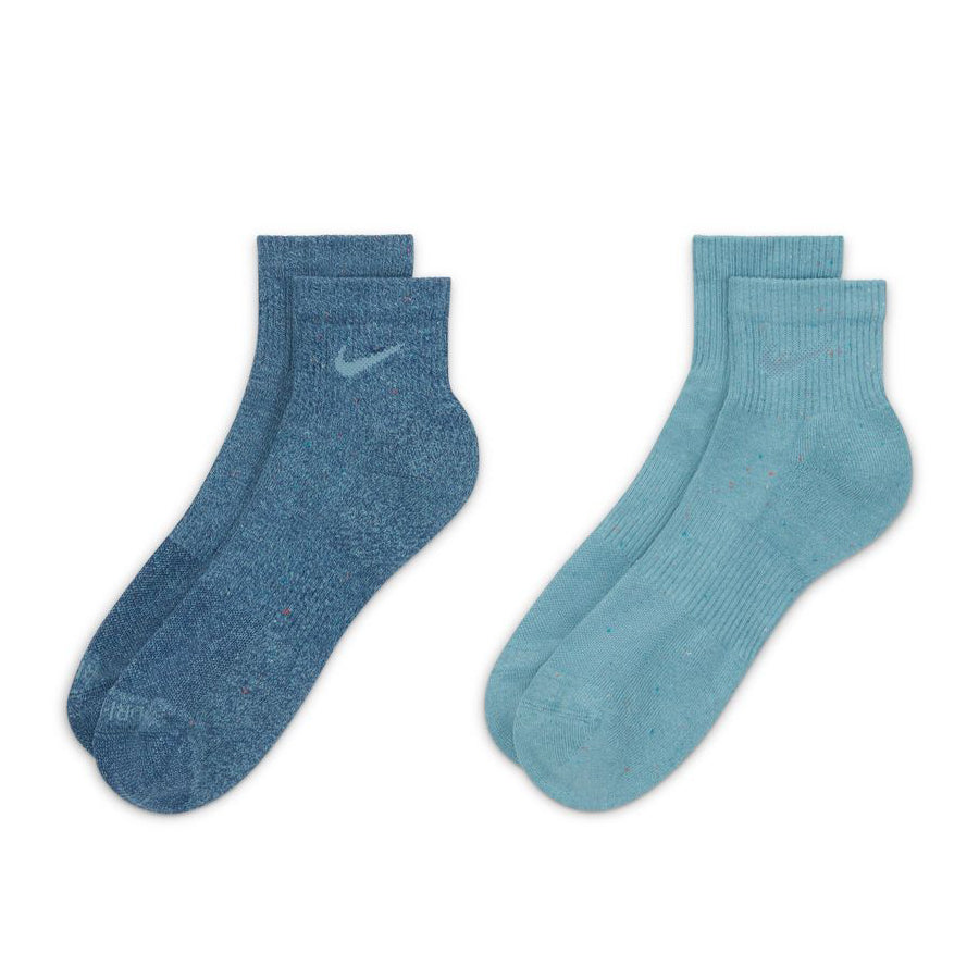 Nike Everyday Plus Cushion Ankle Running Socks 2 Pack Blue Heather