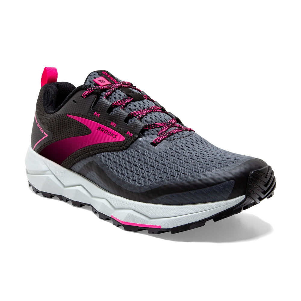 Brooks Women's Divide 2 Trail Running Shoes Black / Ebony / Pink - achilles heel
